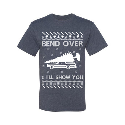 Ugly Xmas Tshirt Graphic T-Shirt, "Bend Over and I'll Show You", Wild Bobby  Ugly Christmas Tshirt Men's Graphic T-Shirt Ugly Christmas  Men's T-Shirt