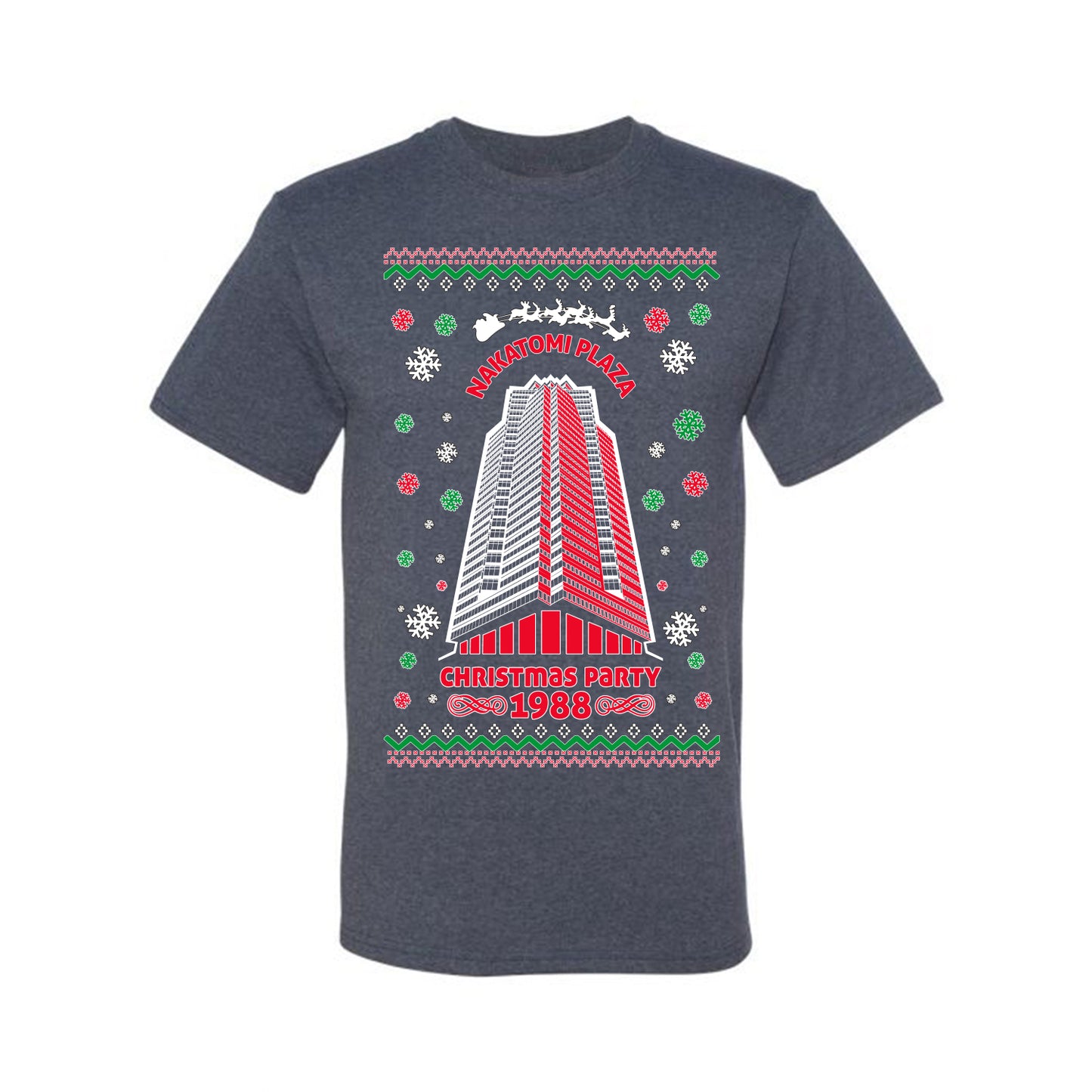 Ugly  Christmas T-shirt 1988 Nakatomi Plaza Christmas Party Ugly Christmas T-shirt  Ugly Christmas  Men's T-Shirt