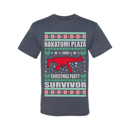 Men's Ugly  Shirt for Christmas Nakatomi Plaza Christmas Party Survivor Ugly Christmas T-shirt  Ugly Christmas  Men's T-Shirt