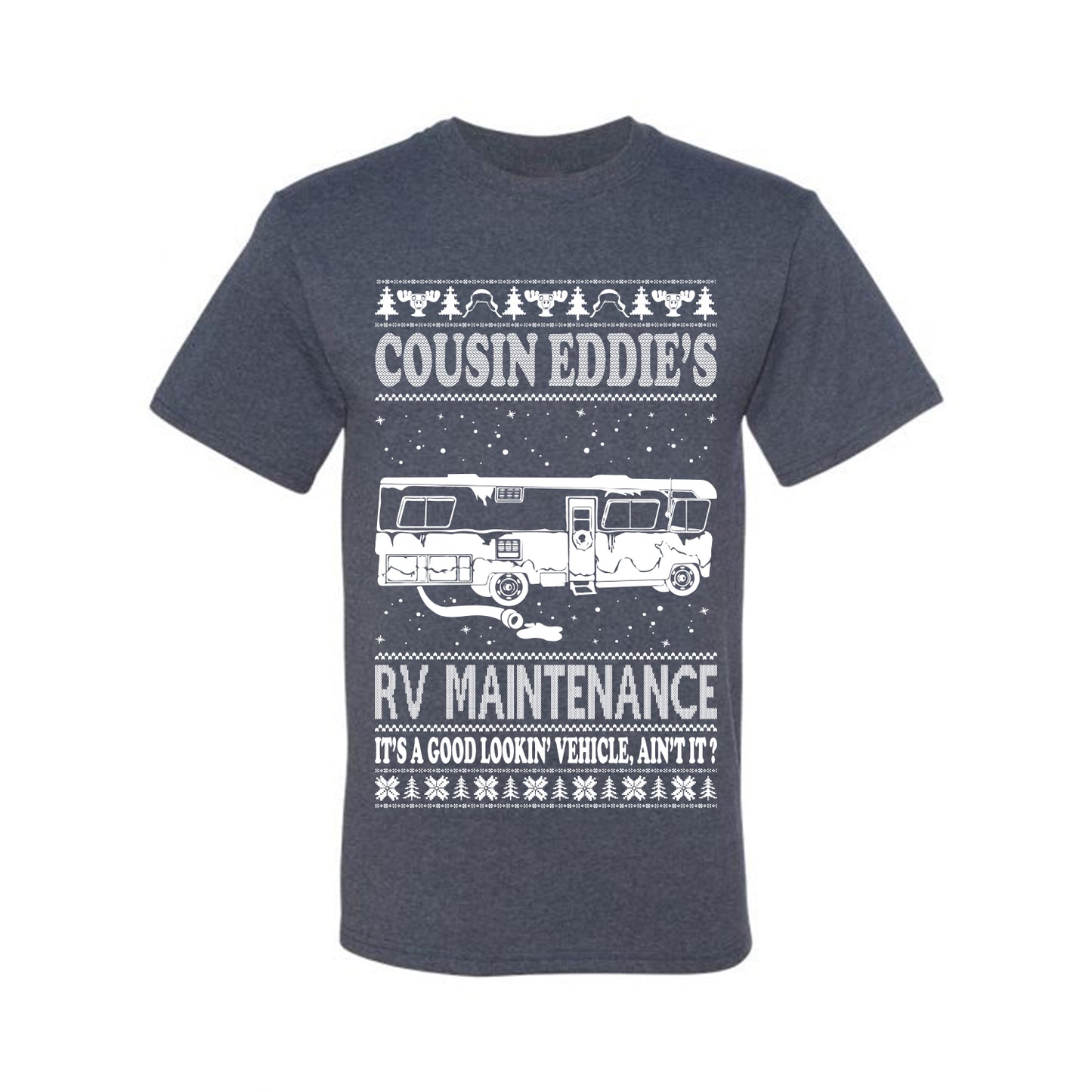 Men's Ugly Holiday Xmas T-shirt  Shirt Cousin Eddie's RV Maintenance Family Vacation Ugly Christmas T-shirt  Ugly Christmas  Men's T-Shirt