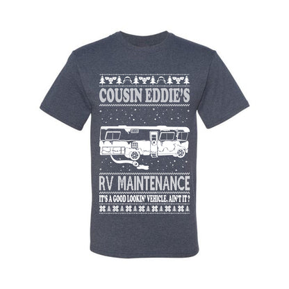 Men's Ugly Holiday Xmas T-shirt  Shirt Cousin Eddie's RV Maintenance Family Vacation Ugly Christmas T-shirt  Ugly Christmas  Men's T-Shirt