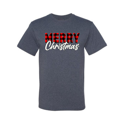 Men's Christmas Graphic TShirt, Plaid, Merry Christmas Buffalo  Ugly Christmas Tshirt Men's Graphic T-Shirt Ugly Christmas  Men's T-Shirt