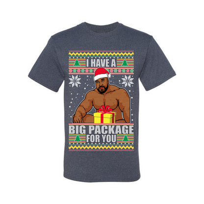 Graphic Meme Ugly Christmas  T-shirt  "I Have A Big Package" Ugly Christmas T-shirt  Ugly Christmas  Men's T-Shirt