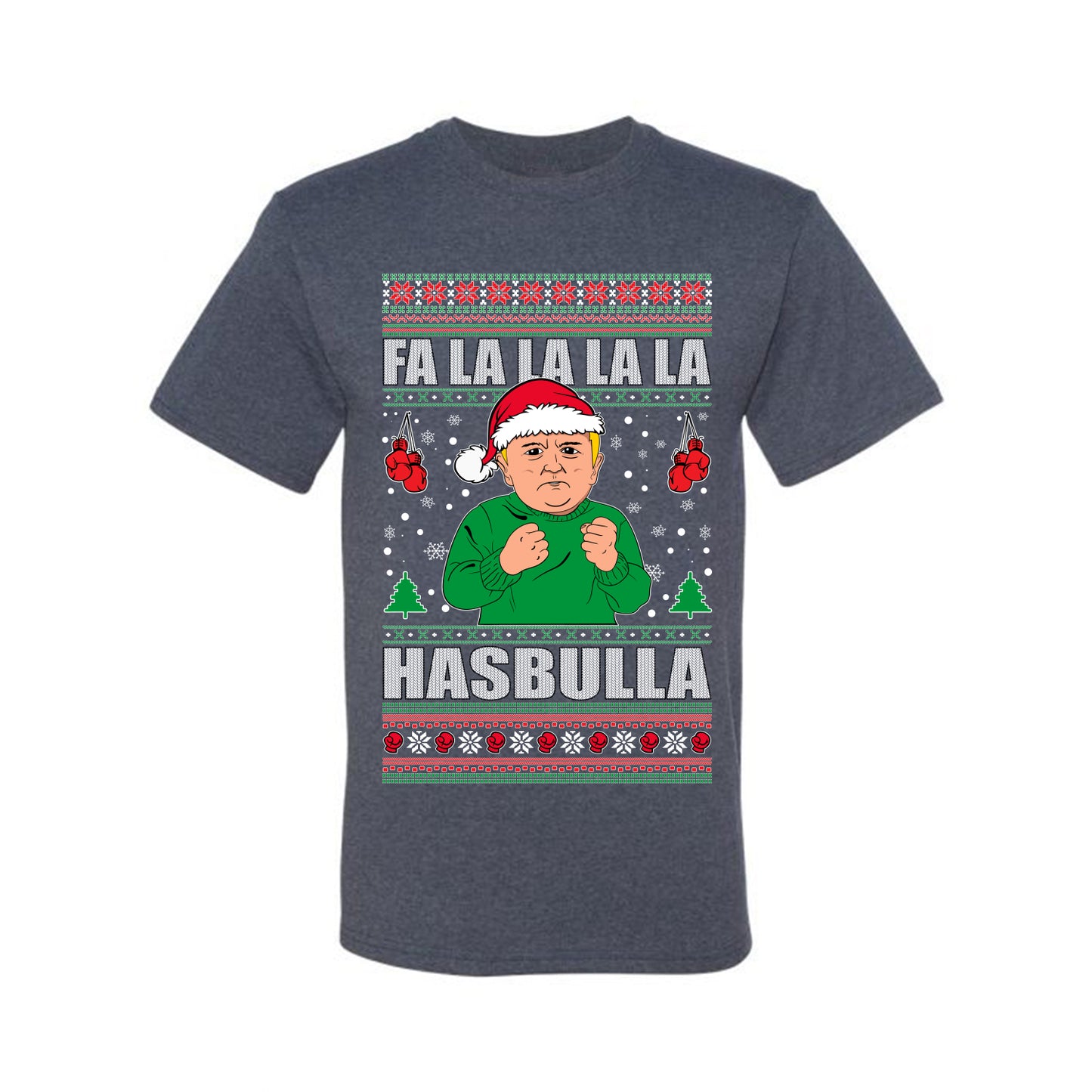 Men's Ugly Xmas  Shirt Tshirt, FA la la la la HASBULla Ugly Christmas Tshirt Men's Graphic T-Shirt Ugly Christmas  Men's T-Shirt