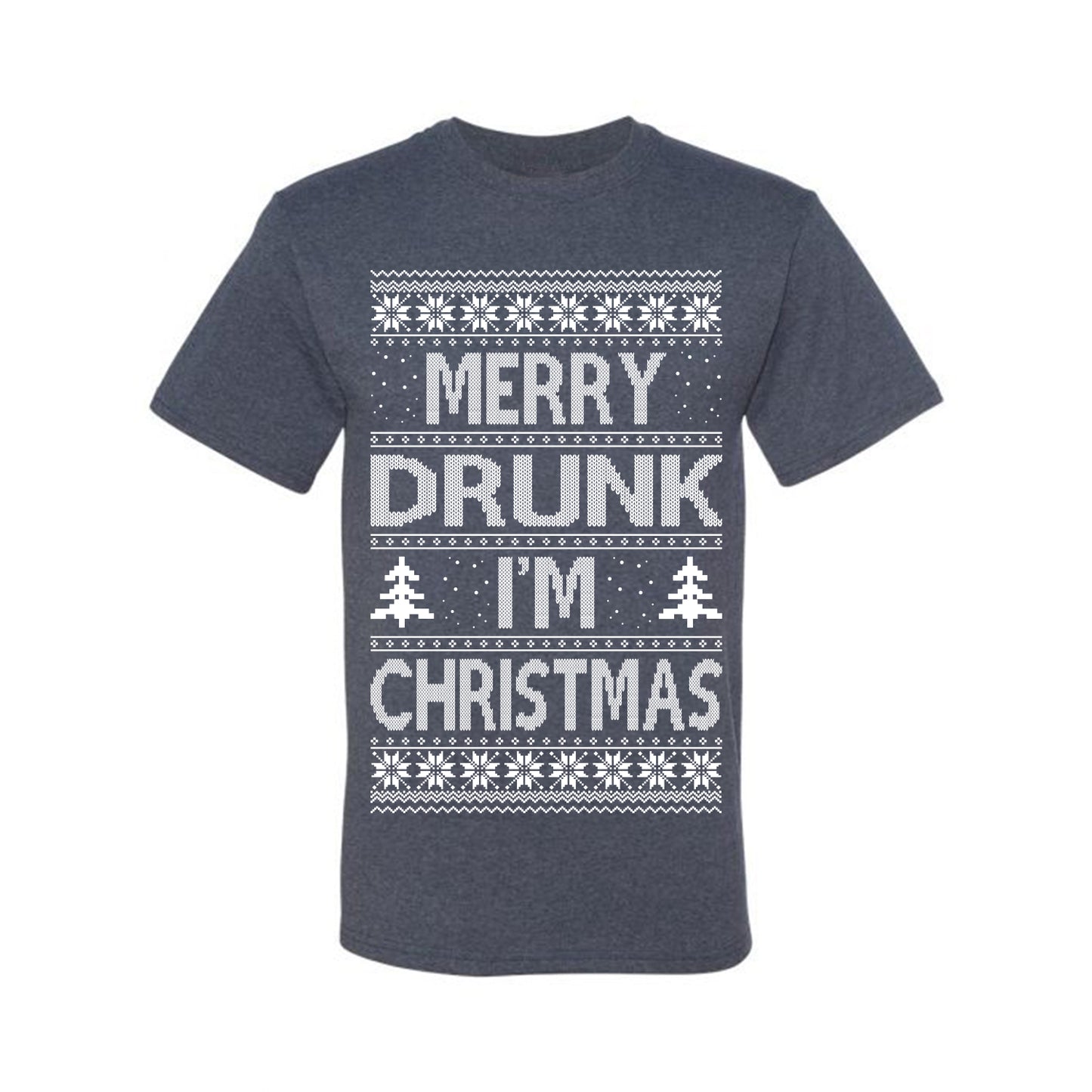 Funny Ugly Xmas Tshirt , Merry Drunk I'm Christmas, Wine Beer  Drinking,  Ugly Christmas Tshirt Men's Graphic T-Shirt Ugly Christmas  Men's T-Shirt