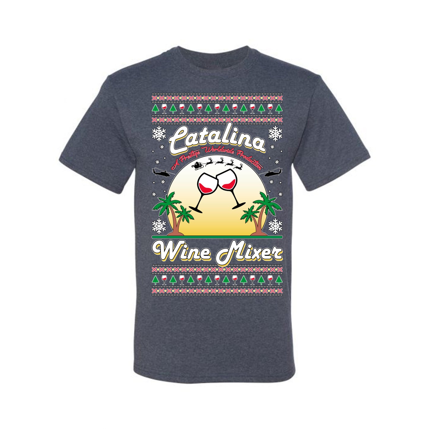 Men's Graphic T-Shirt Ugly Xmas Tshirt, Catalina Wine Mixer Boats and Hoes Step Brothers, Ugly Christmas Tshirt Men's Graphic T-Shirt Ugly Christmas  Men's T-Shirt