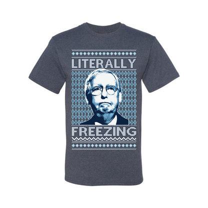 Literally Freezing McConnell , Merry Christmas Tee, Ugly Christmas,  Sweater Men's T-Shirt