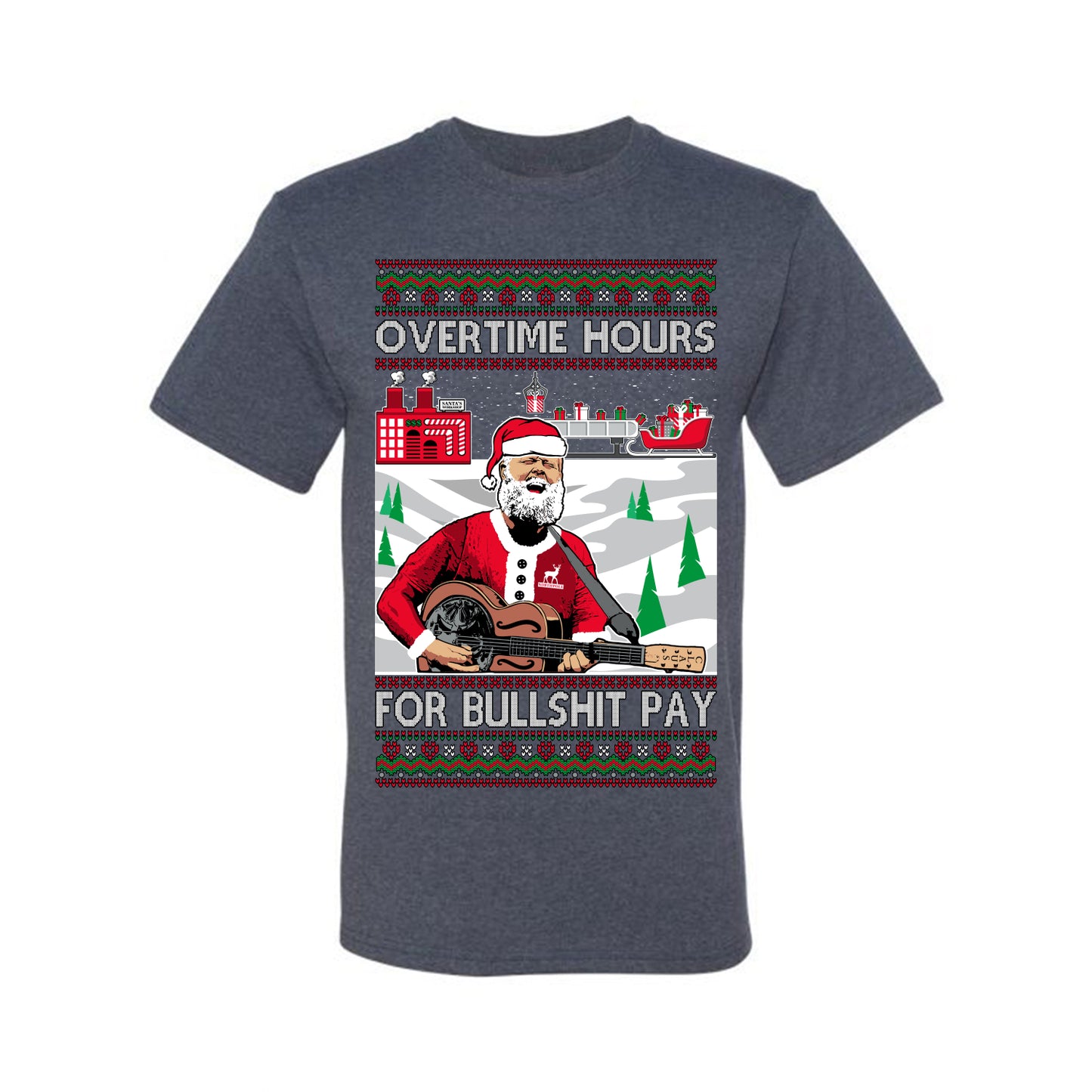 Overtime Hours Rich Men North of Richmond, Christmas Gifts, Funny Xmas Gift Idea, Ugly Christmas Sweater Men's T-Shirt