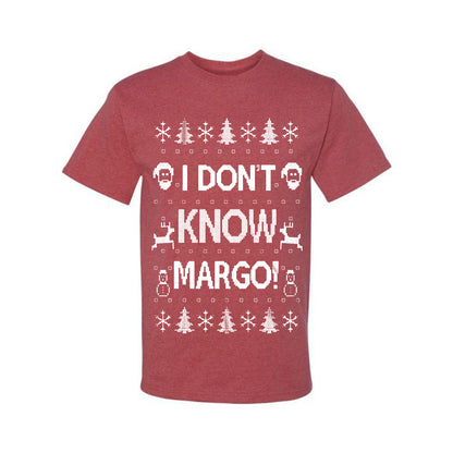 Men's Ugly Holiday Wild Bobby I Don't Know Margo Ugly Christmas T-shirt  Ugly Christmas  Men's T-Shirt