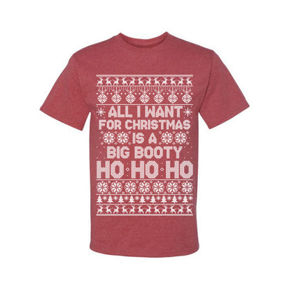 Funny  Ugly Xmas Holiday T-shirt  Wild Bobby All I Want for Christmas is a Big Booty Ho Ugly Christmas T-shirt  Ugly Christmas  Men's T-Shirt