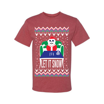 Ugly Merry Xmas Tshirt  Let It Snow Cocaine Santa  Ugly Christmas Tshirt Men's Graphic T-Shirt Ugly Christmas  Men's T-Shirt
