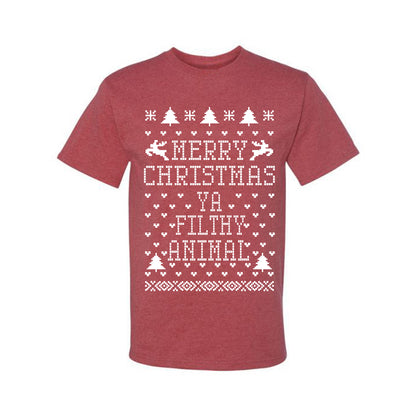 Merry Xmas You Filthy Animal, Christmas Gifts, Funny Xmas Gift Idea, Ugly Christmas Sweater Men's T-Shirt