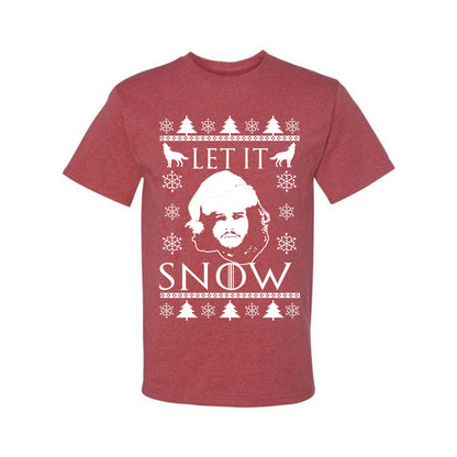 Graphic GoT Ugly Christmas  T-shirt Let It Snow Jon Snow Stark Ugly Christmas T-shirt  Ugly Christmas  Men's T-Shirt