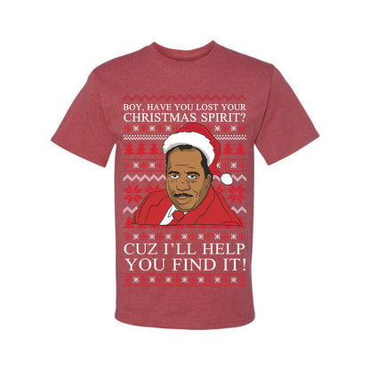 Ugly Holiday  Stanley Hudson Christmas Spirit I'll Help You Find It Ugly Christmas T-shirt  Ugly Christmas  Men's T-Shirt