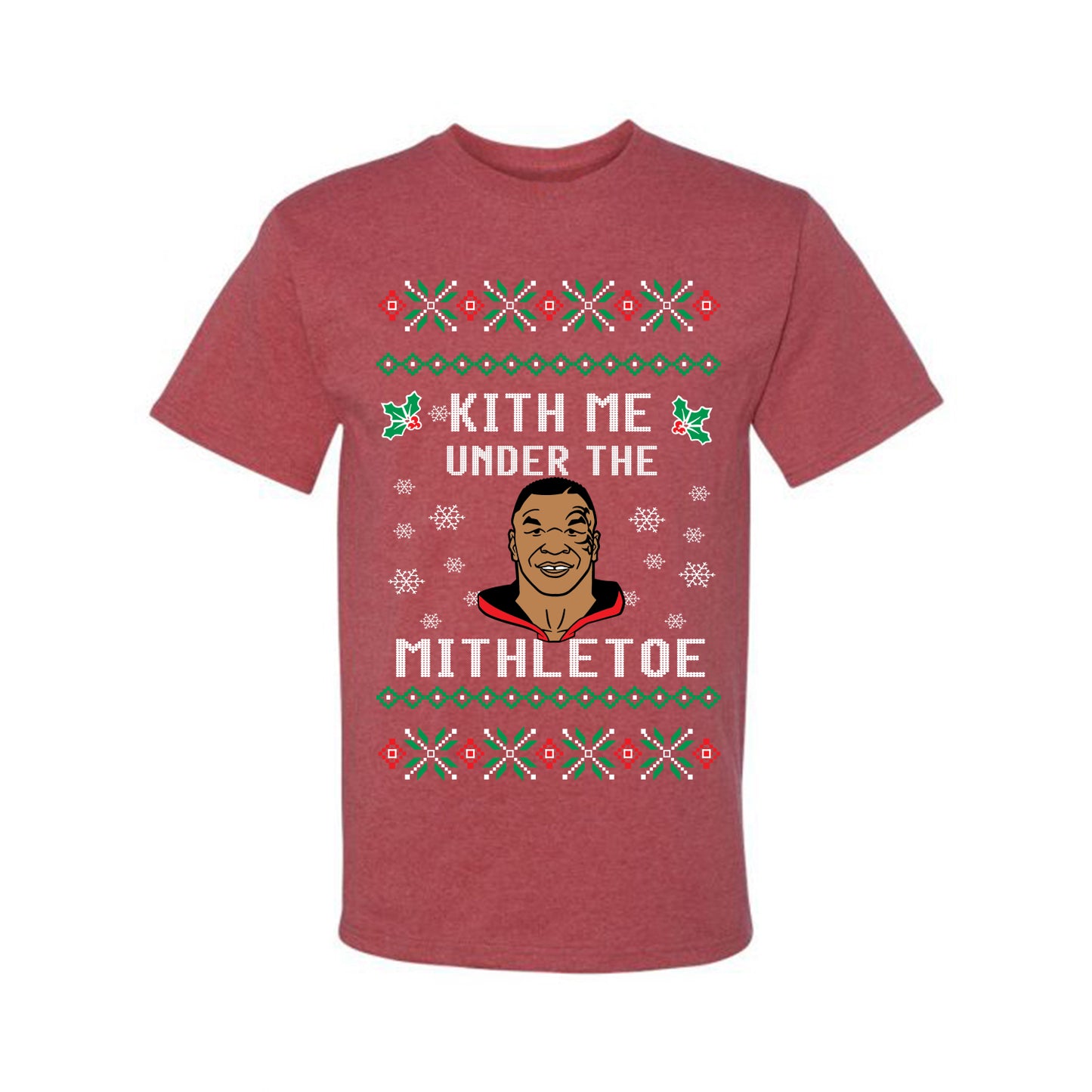Funny Ugly Christmas Holiday T-shirt Mike Tyson Lisp Ugly Christmas T-shirt  Ugly Christmas  Men's T-Shirt