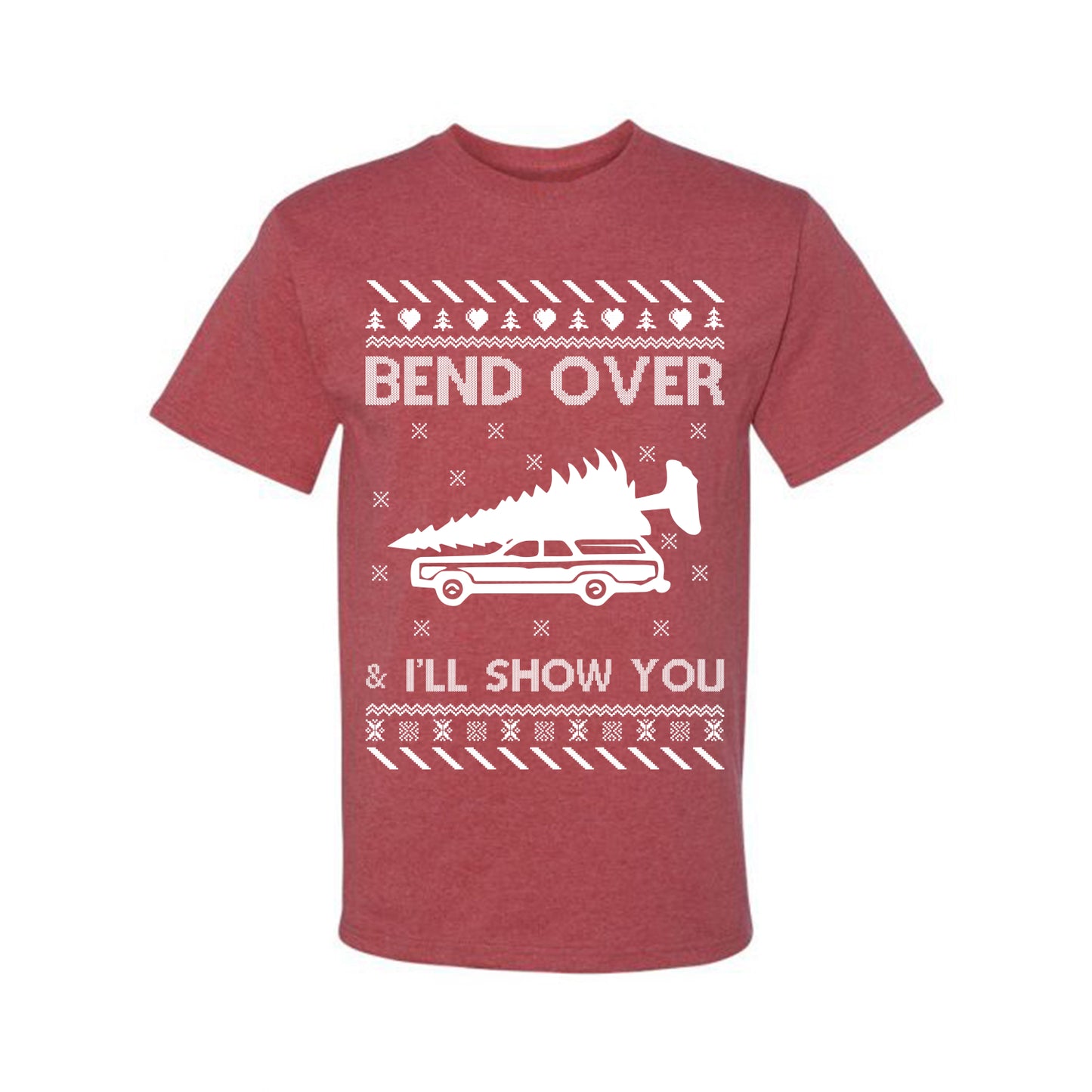 Ugly Xmas Tshirt Graphic T-Shirt, "Bend Over and I'll Show You", Wild Bobby  Ugly Christmas Tshirt Men's Graphic T-Shirt Ugly Christmas  Men's T-Shirt