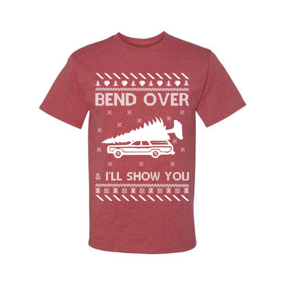 Ugly Xmas Tshirt Graphic T-Shirt, "Bend Over and I'll Show You", Wild Bobby  Ugly Christmas Tshirt Men's Graphic T-Shirt Ugly Christmas  Men's T-Shirt