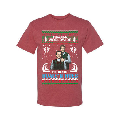 Prestige Worldwide Boats N' Hoes Step Brothers, Christmas Gifts, Funny Xmas Gift Idea, Ugly Christmas Sweater Men's T-Shirt