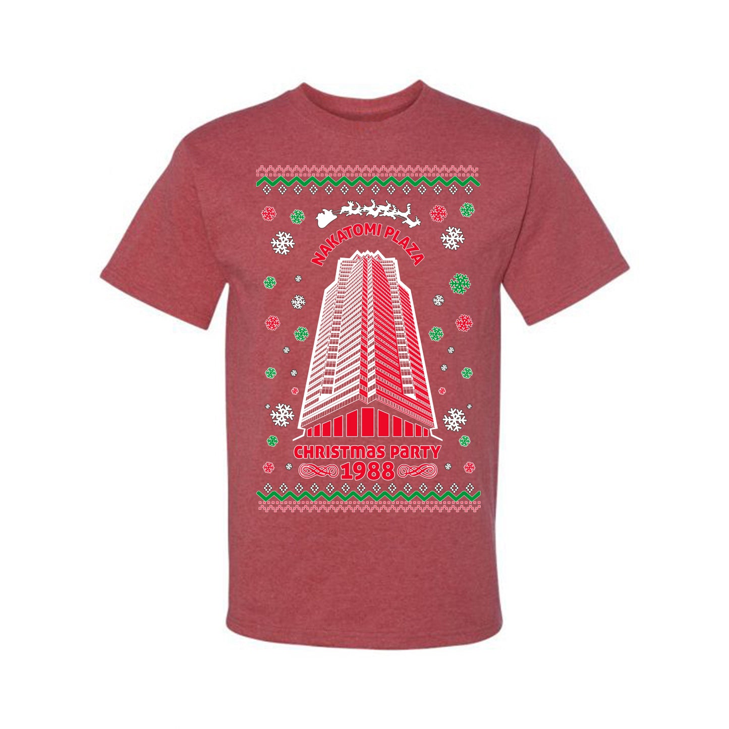 Ugly  Christmas T-shirt 1988 Nakatomi Plaza Christmas Party Ugly Christmas T-shirt  Ugly Christmas  Men's T-Shirt