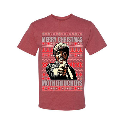 Ugly Xmas Tshirt , Merry Christmas Motherfuckers Ugly Christmas Tshirt Men's Graphic T-Shirt Ugly Christmas  Men's T-Shirt
