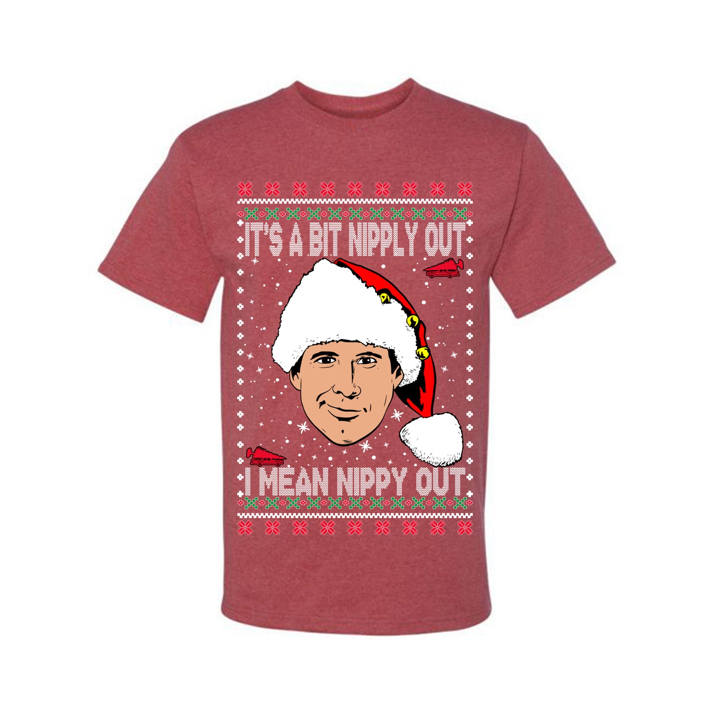 Clark G It's A Bit Nipply Out, Christmas Gifts, Funny Xmas Gift Idea, Ugly Christmas Sweater Men's T-Shirt