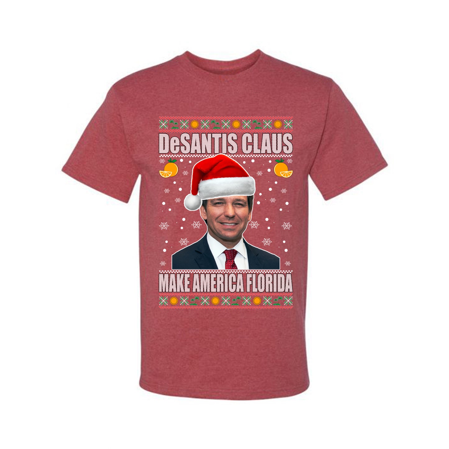 Men's Ugly Christmas T-Shirt, Desantis Claus Ugly Christmas Tshirt Men's Graphic T-Shirt Ugly Christmas  Men's T-Shirt