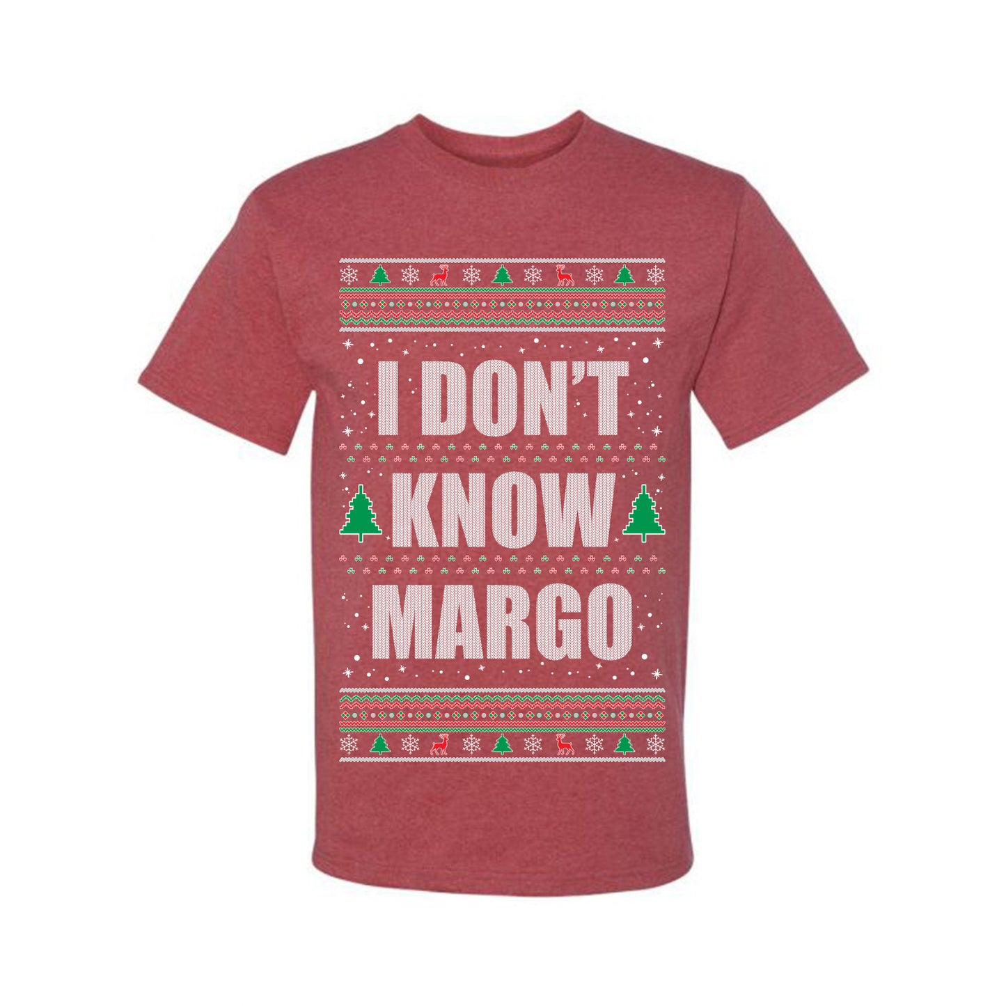 Ugly Christmas Tshirt  , "I Don't Know Margo", Wild Bobby Ugly Christmas Tshirt Men's Graphic T-Shirt Ugly Christmas  Men's T-Shirt