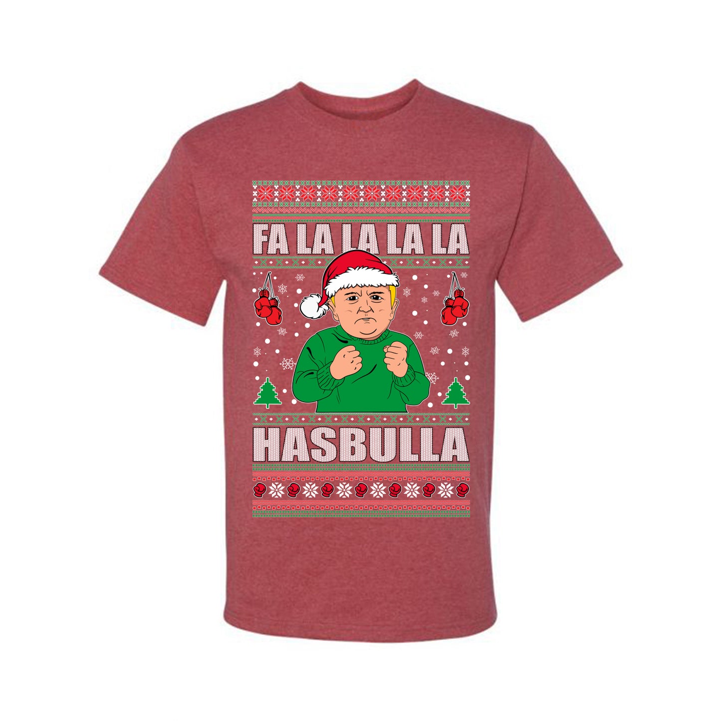 Men's Ugly Xmas  Shirt Tshirt, FA la la la la HASBULla Ugly Christmas Tshirt Men's Graphic T-Shirt Ugly Christmas  Men's T-Shirt