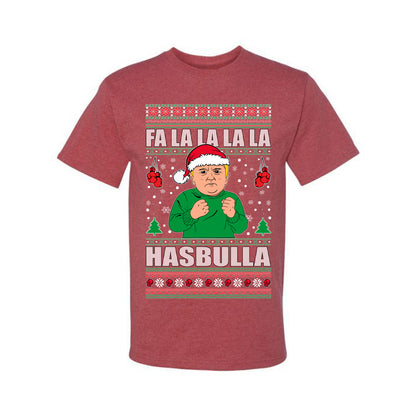 Men's Ugly Xmas  Shirt Tshirt, FA la la la la HASBULla Ugly Christmas Tshirt Men's Graphic T-Shirt Ugly Christmas  Men's T-Shirt