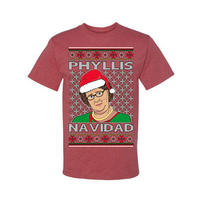 Graphic Ugly Holiday Office  Phyllis Navidad  Ugly Christmas T-shirt  Ugly Christmas  Men's T-Shirt