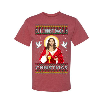 Put Christ Back In Christmas , Merry Christmas Tee, Ugly Christmas,  Sweater Men's T-Shirt