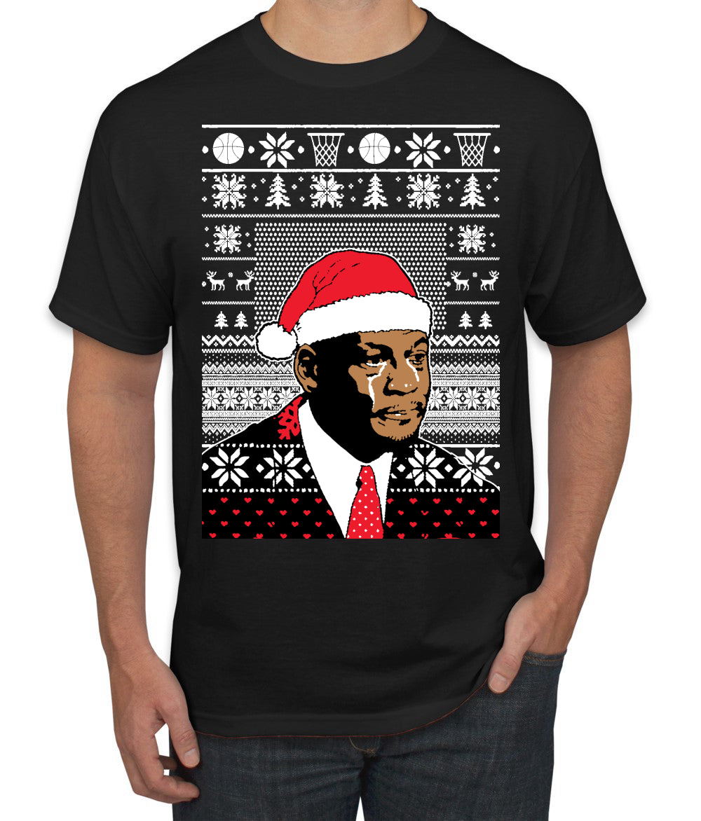 Christmas Crying Jordan, Christmas Gifts, Funny Xmas Gift Idea, Ugly Christmas Sweater Men's T-Shirt