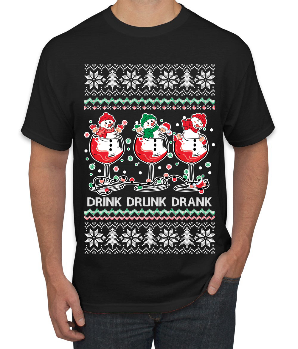 Holiday Spirits Drink Drank Drunk Snowmen, Christmas Gifts, Funny Xmas Gift Idea, Ugly Christmas  Men's T-Shirt