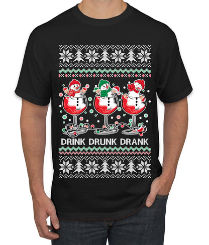 Holiday Spirits Drink Drank Drunk Snowmen, Christmas Gifts, Funny Xmas Gift Idea, Ugly Christmas  Men's T-Shirt