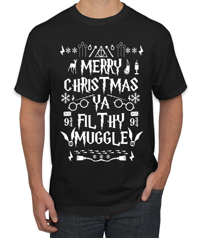 Merry Christmas You Filthy Muggle, Christmas Gifts, Funny Xmas Gift Idea, Ugly Christmas Sweater Men's T-Shirt