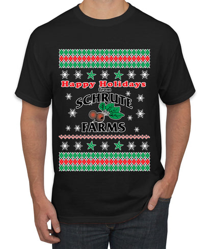 Happy Holidays from Schrute Farms Christmas, Christmas Gifts, Funny Xmas Gift Idea, Ugly Christmas Sweater Men's T-Shirt