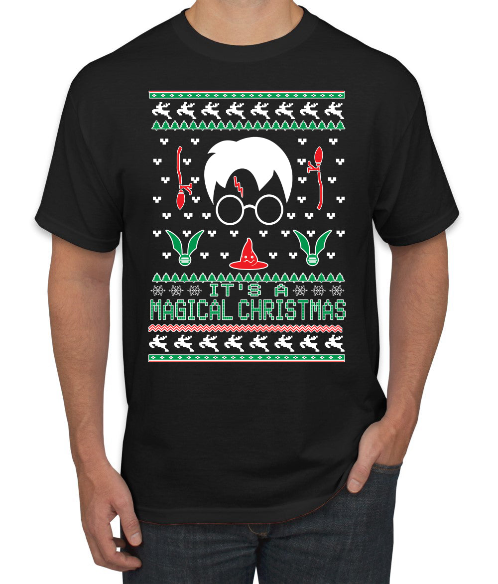 It's a Magical Christmas | Wizard Bolt, Christmas Gifts, Funny Xmas Gift Idea, Ugly Christmas Sweater Men's T-Shirt
