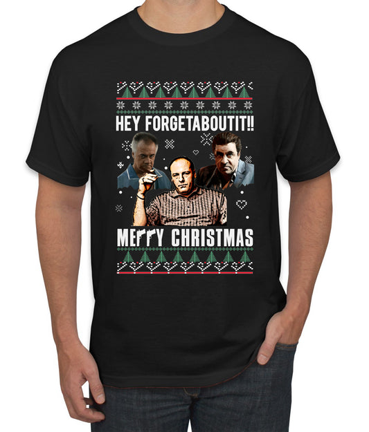 Hey Forgetabout Mery Christmas, Christmas Gifts, Funny Xmas Gift Idea, Ugly Christmas Sweater Men's T-Shirt