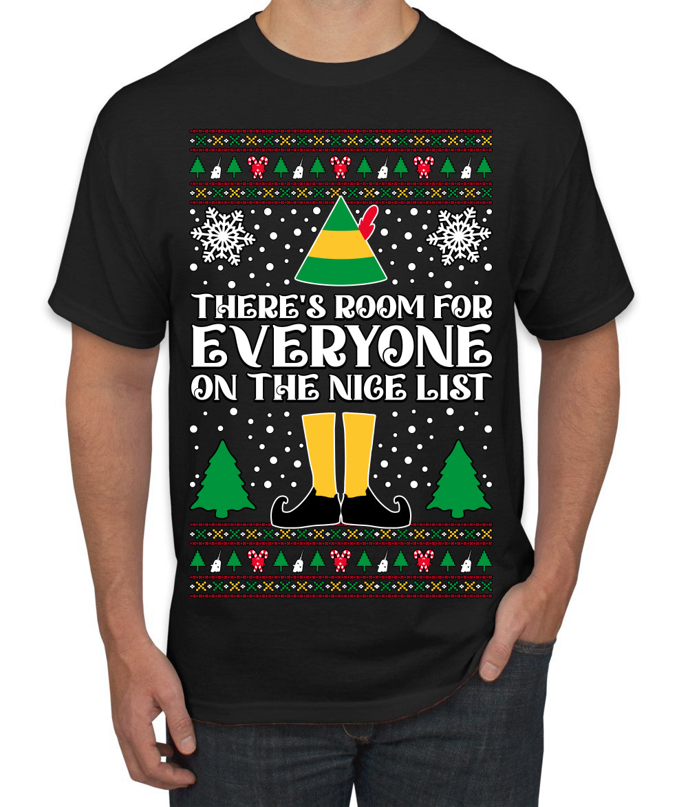 Room For Everyone On The Nice List Christmas Movie Quote, Christmas Gifts, Funny Xmas Gift Idea, Ugly Christmas Sweater Men's T-Shirt