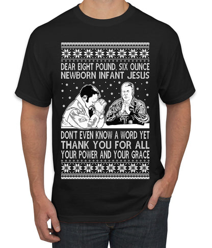 8 Pound 6 Ounce Baby Jesus Shake and Bake, Birthday Jesus,Christmas Gifts, Funny Xmas Gift Idea, Ugly Christmas Sweater Men's T-Shirt