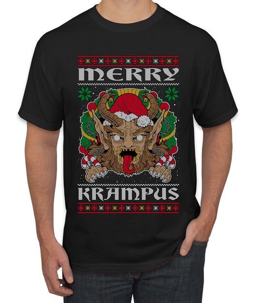 Merry Krampus Scary Xmas Movie, Christmas Gifts, Funny Xmas Gift Idea, Ugly Christmas Sweater Men's T-Shirt