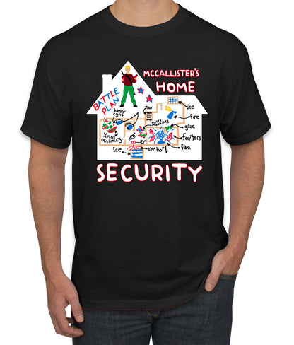 Battle Plans Alone McCallister's Home Security , Christmas Gifts, Funny Xmas Gift Idea, Ugly Christmas Sweater Men's T-Shirt