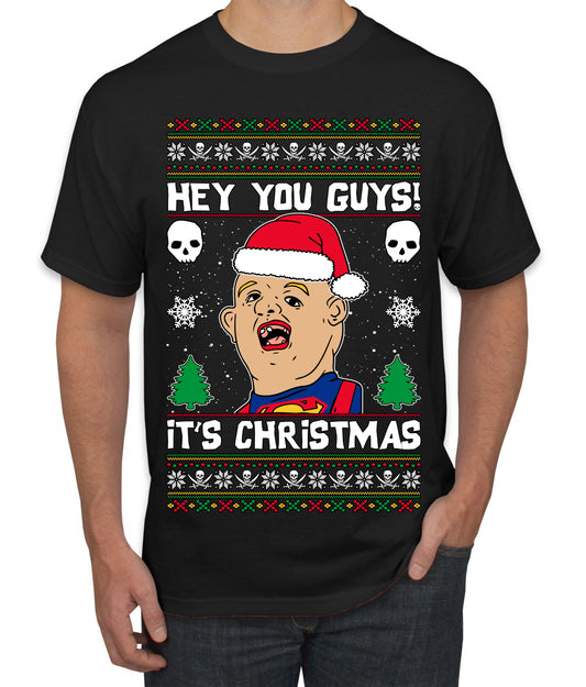Hey You Guys! It's Sloth Never Say Die, Christmas Gifts, Funny Xmas Gift Idea, Ugly Christmas Sweater Men's T-Shirt