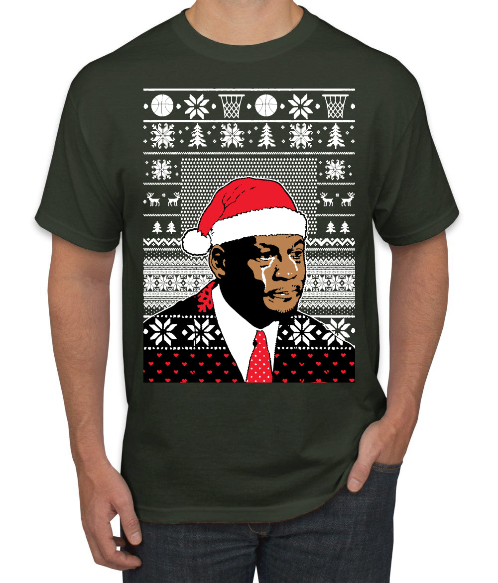 Christmas Crying Jordan, Christmas Gifts, Funny Xmas Gift Idea, Ugly Christmas Sweater Men's T-Shirt