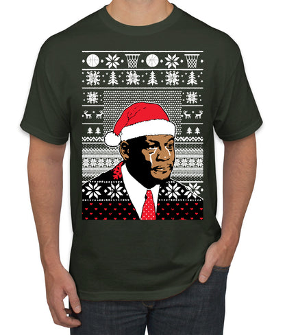 Christmas Crying Jordan, Christmas Gifts, Funny Xmas Gift Idea, Ugly Christmas Sweater Men's T-Shirt