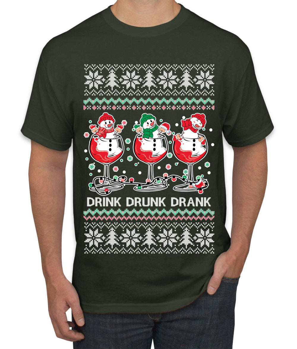 Holiday Spirits Drink Drank Drunk Snowmen, Christmas Gifts, Funny Xmas Gift Idea, Ugly Christmas  Men's T-Shirt