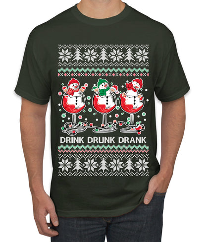 Holiday Spirits Drink Drank Drunk Snowmen, Christmas Gifts, Funny Xmas Gift Idea, Ugly Christmas  Men's T-Shirt