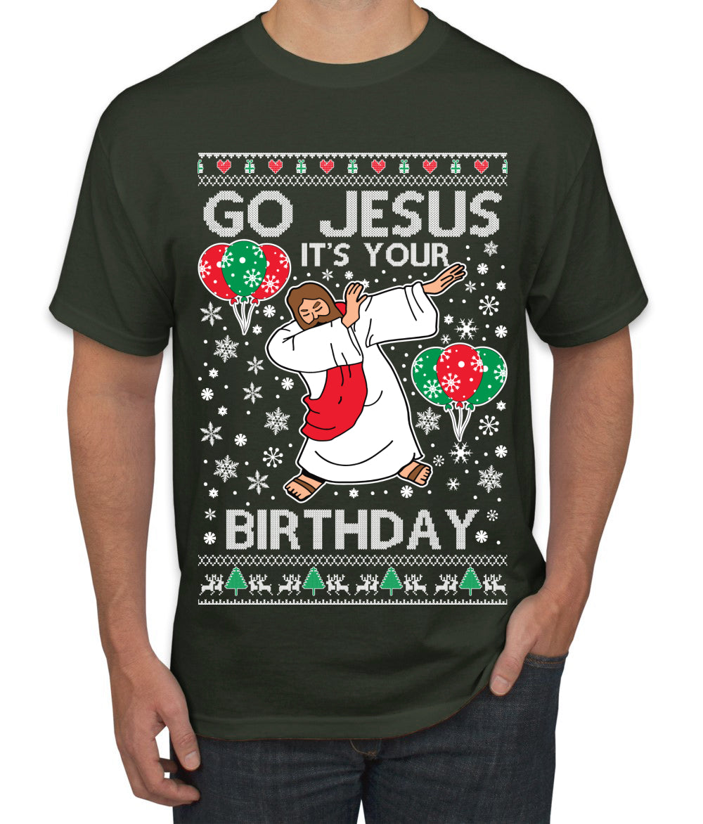 Go Jesus It's Your Birthday, Jesus Birthday, Christmas Gifts, Funny Xmas Gift Idea, Ugly Christmas  Men's T-Shirt