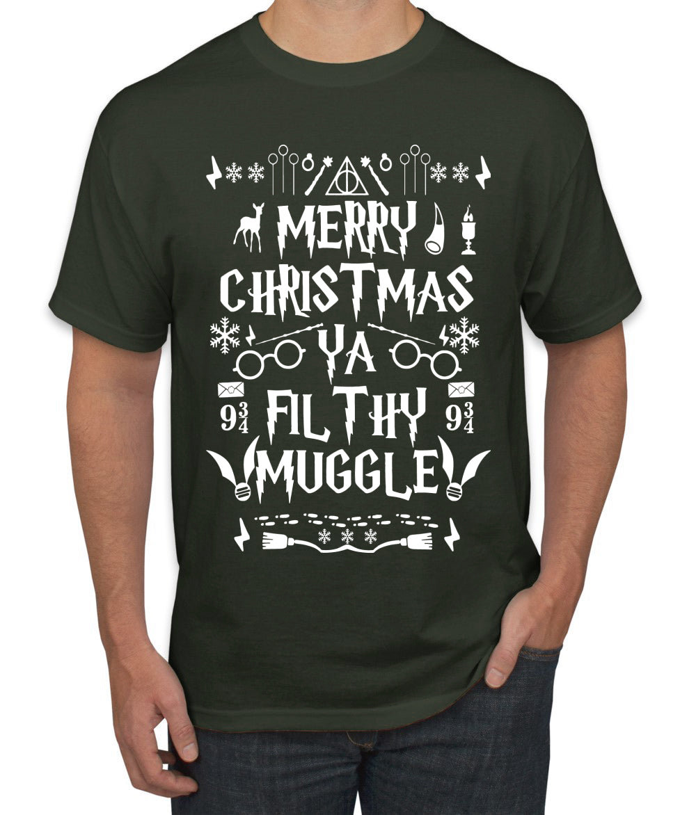 Merry Christmas You Filthy Muggle, Christmas Gifts, Funny Xmas Gift Idea, Ugly Christmas Sweater Men's T-Shirt
