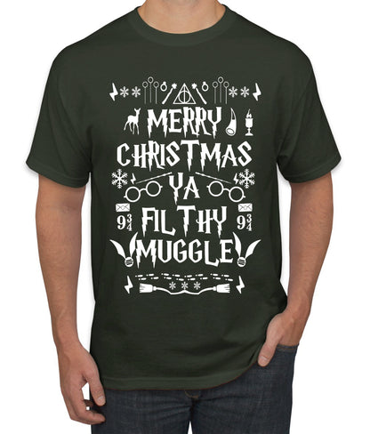Merry Christmas You Filthy Muggle, Christmas Gifts, Funny Xmas Gift Idea, Ugly Christmas Sweater Men's T-Shirt